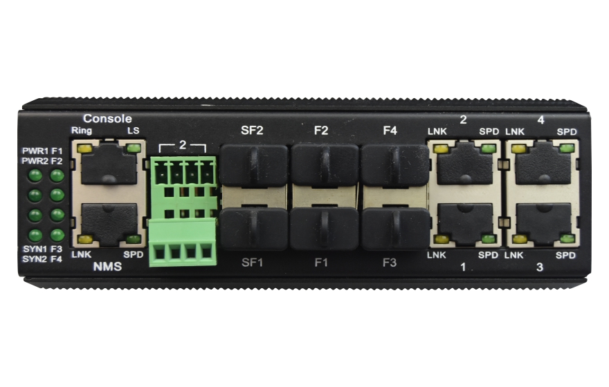 飛暢科技-非網管 工業軌式4百兆電+4路百兆光+1路千兆光 交換機
