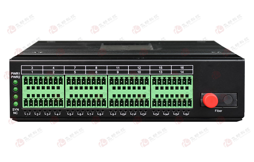 飛暢科技-1-16路工業軌式串口光貓